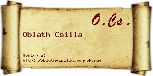 Oblath Csilla névjegykártya